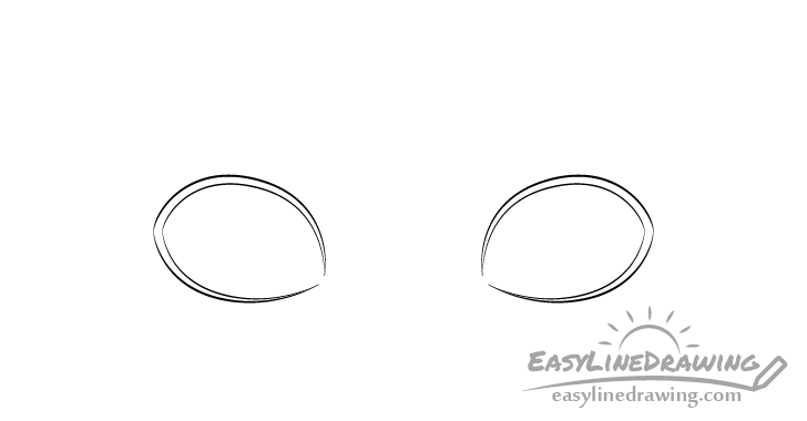 Eyes outline drawing