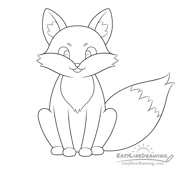 Fox line drawing