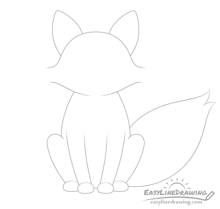 Fox tail drawing