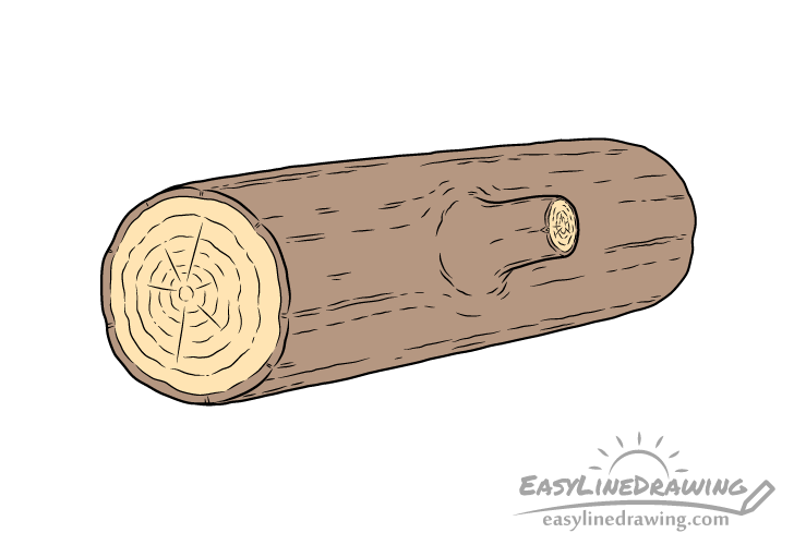 log drawing coloring