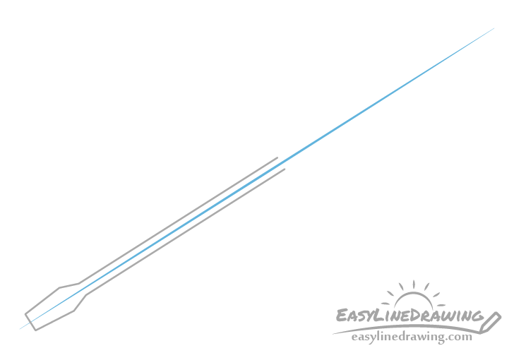 Screwdriver shank with center line drawing