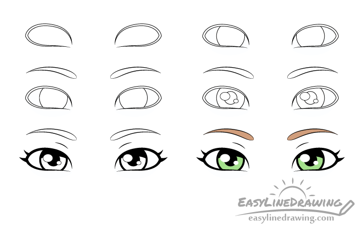 Sly eyes drawing step by step