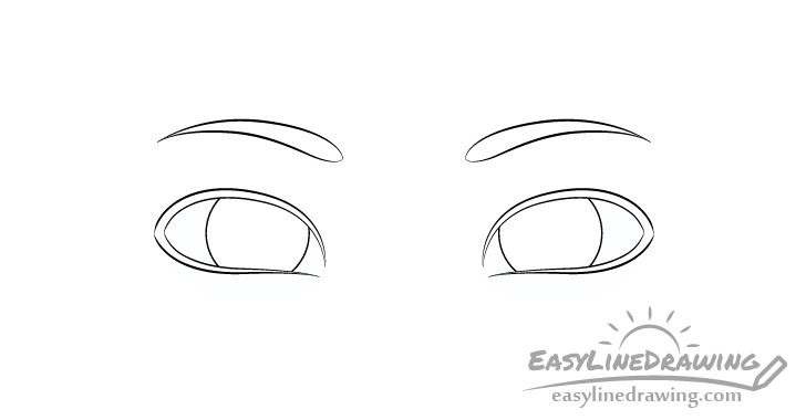 Sly eyes eyebrows drawing