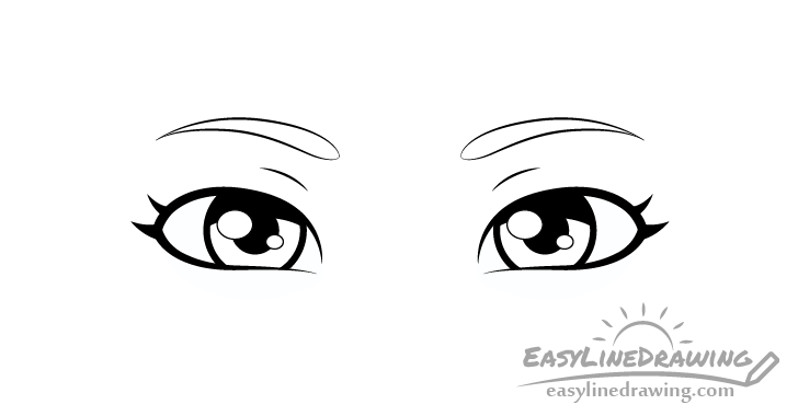 How to draw an anime eyes side view  Quora