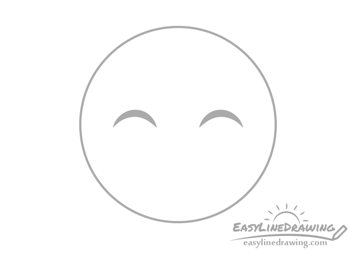 Smiling face emoji eyes drawing