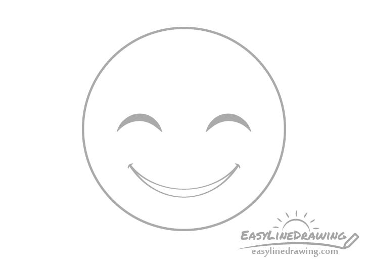 Smiling face emoji mouth drawing