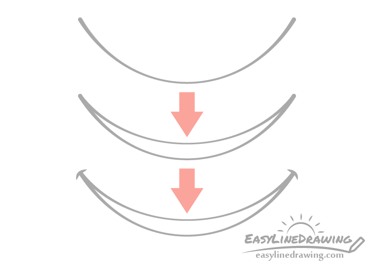 Smiling mouth drawing step by step