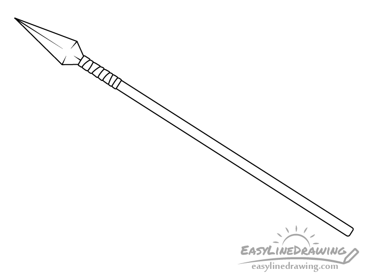 Spear line drawing
