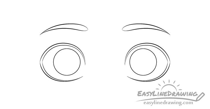 How to Draw Eye Expressions Step by Step - EasyLineDrawing