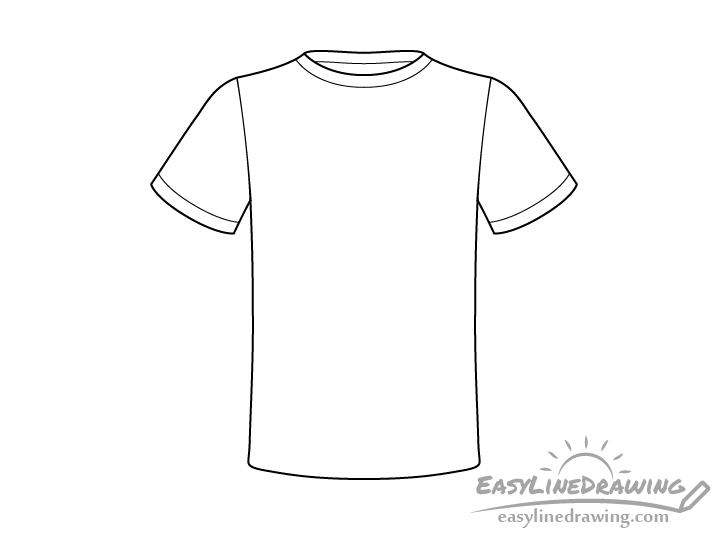 T-shirt line drawing