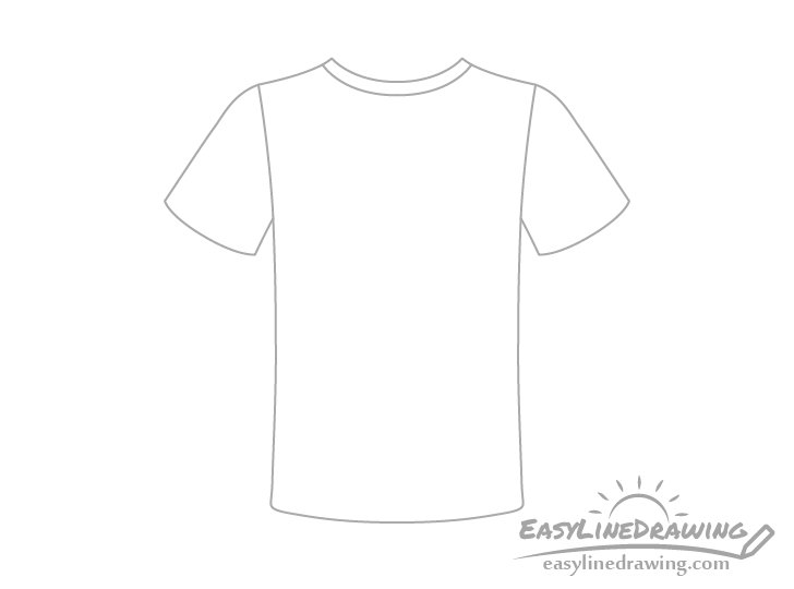 T-shirt neckline drawing