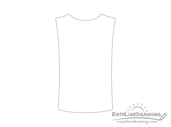 T-shirt outline drawing