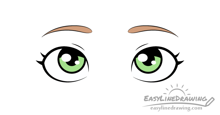 Surprised eyes drawing