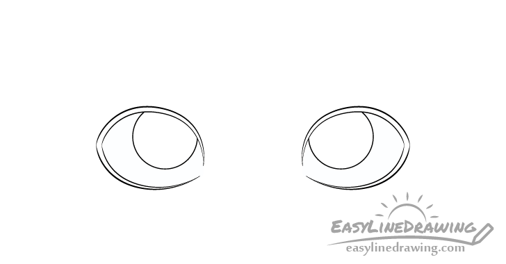 Thinking eyes irises drawing