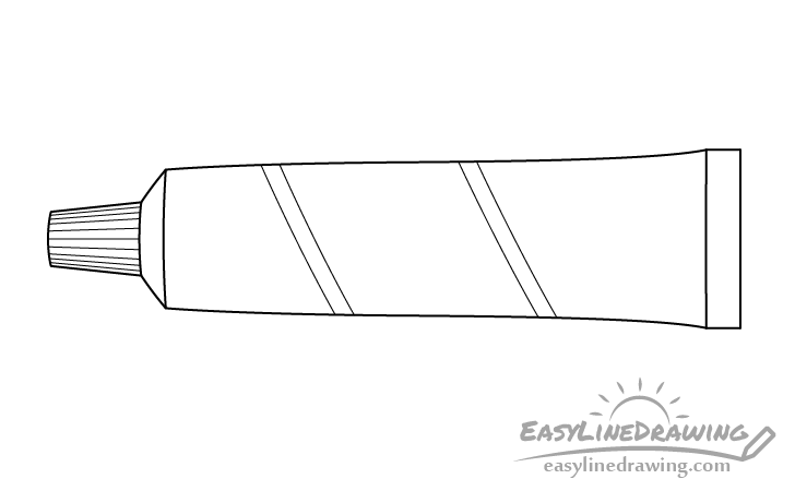 Toothpaste line drawing