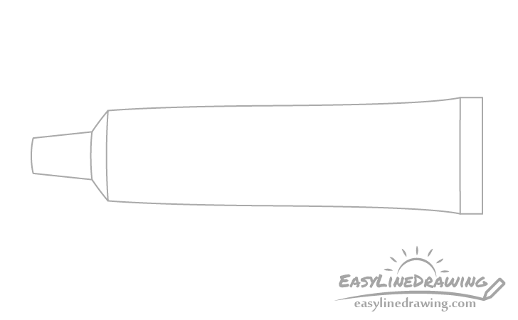 Toothpaste outline drawing