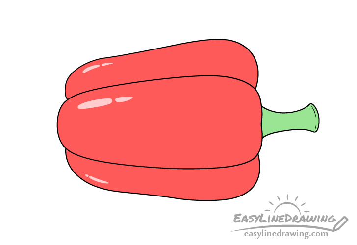 Bell pepper drawing