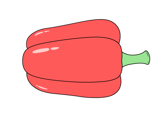 Bell pepper drawing tutorial