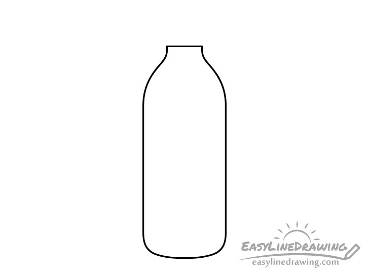 bottle of water body drawing
