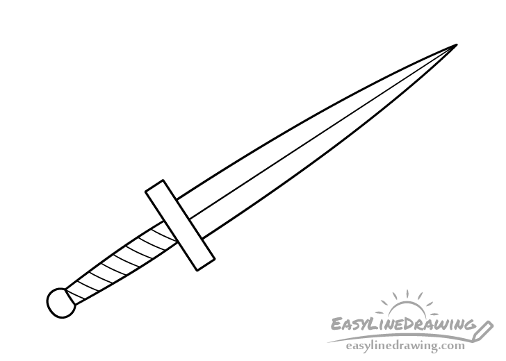 Dagger line drawing