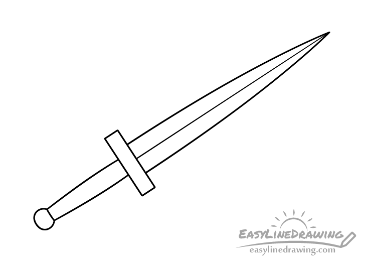 Dagger pommel drawing