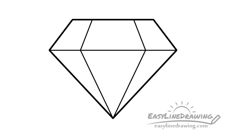 Diamond line drawing