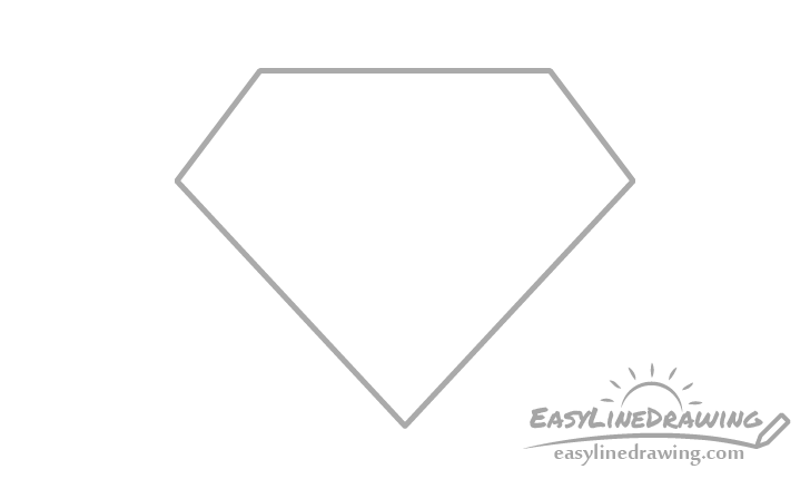 Diamond outline drawing