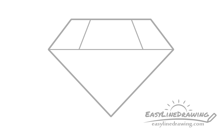 Diamond top edges drawing