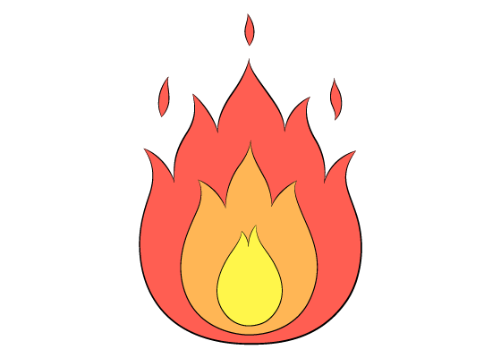 Fire drawing tutorial
