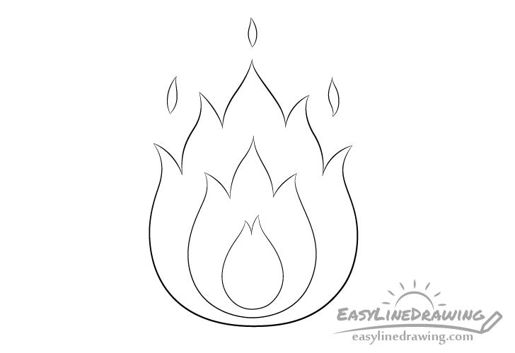 Fire Line Icon In Flat Style Vector For App, UI, Websites. Black Icon  Vector Illustration Stock Photo - Alamy