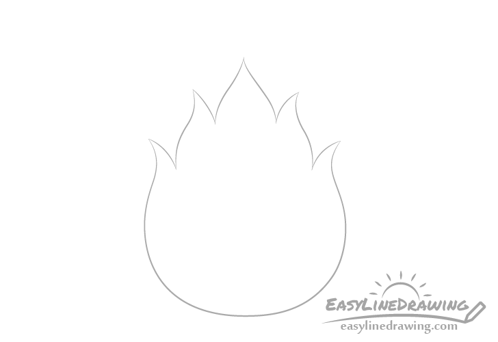 Fire outline drawing