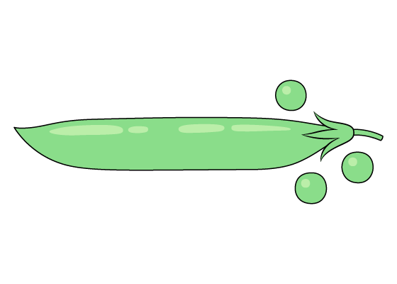 Green peas drawing tutorial
