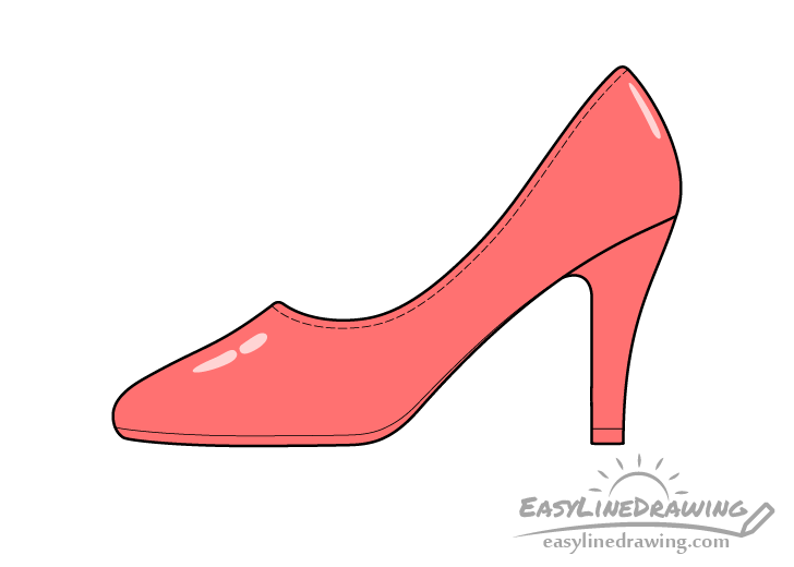 High heel shoe drawing