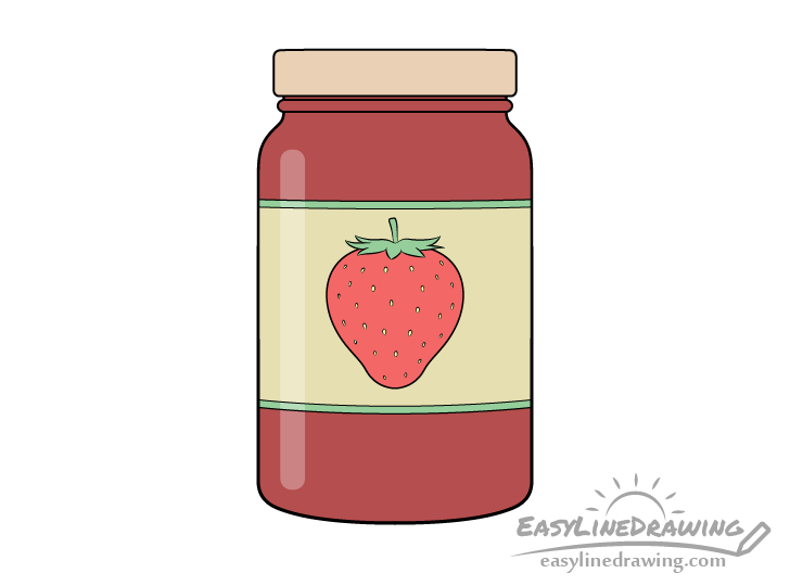 vector illustration in doodle style jar of jam jam simple drawing of  sweet strawberry jam dessert black and white line drawing 10361084 Vector  Art at Vecteezy