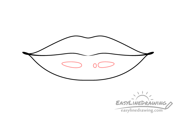 lips reflection drawing