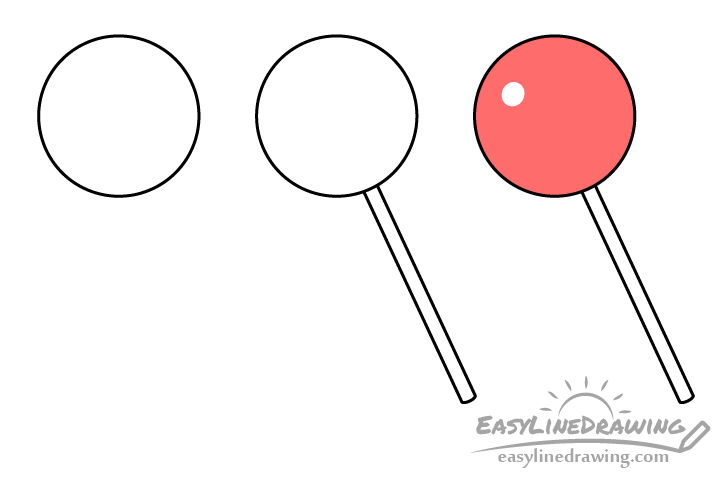 Lollipop drawing step by step