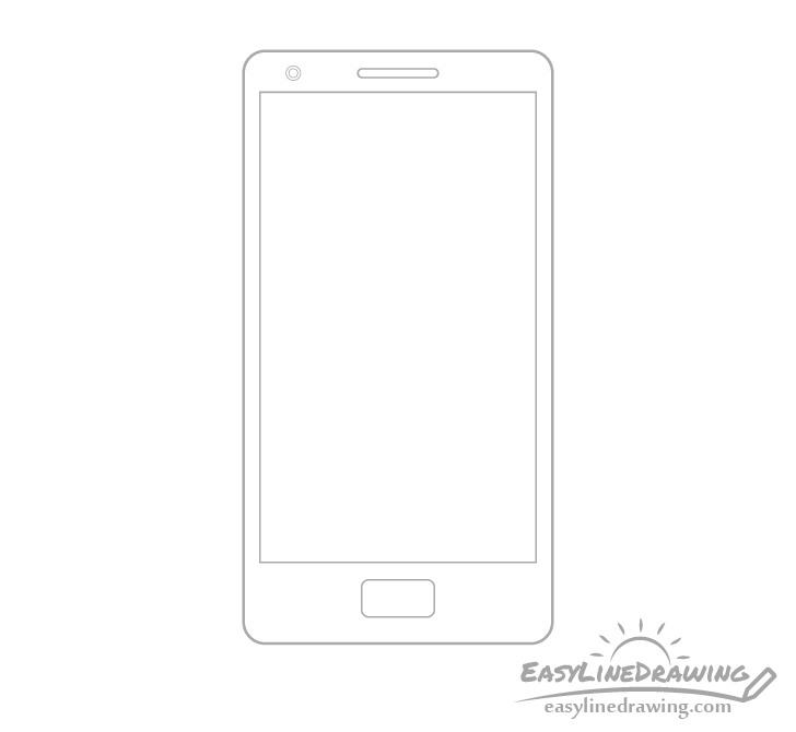 Hand Drawn Sketch Of Mobile Phone Stock Illustration - Download Image Now -  Telephone Line, Drawing - Activity, Drawing - Art Product - iStock
