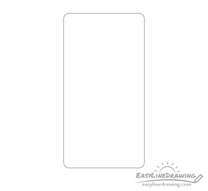 Mobile phone outline drawing