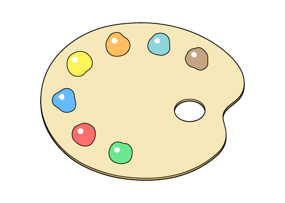 Paint palette drawing tutorial