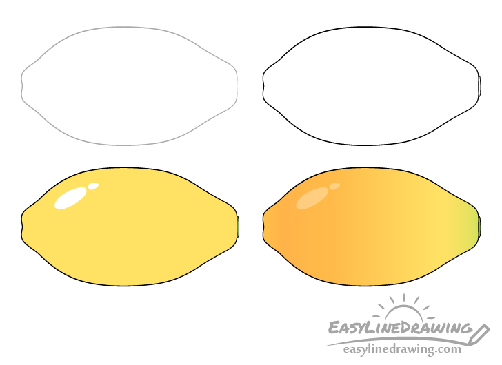 Papaya drawing step by step