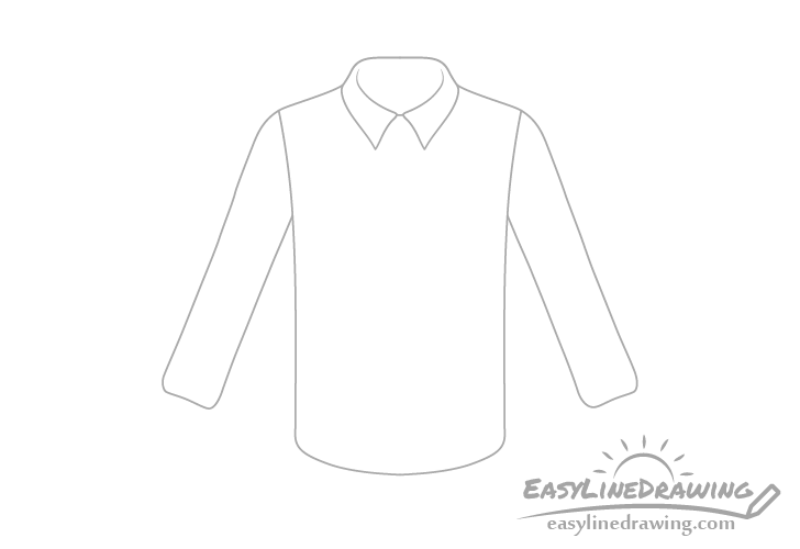 shirt sleeves drawing - Hướng dẫn kiểu vẽ áo sơ-mi phái nam đem cổ giản dị với 6 bước cơ bản