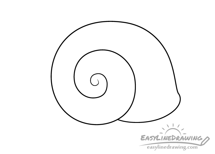 Snail shell line drawing