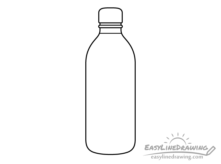 water in bottle drawing