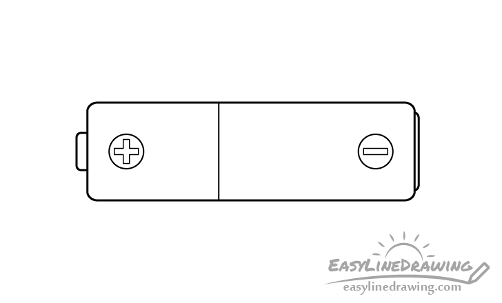 Battery line drawing