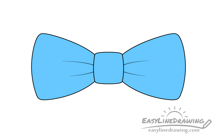 Bow tie drawing coloring