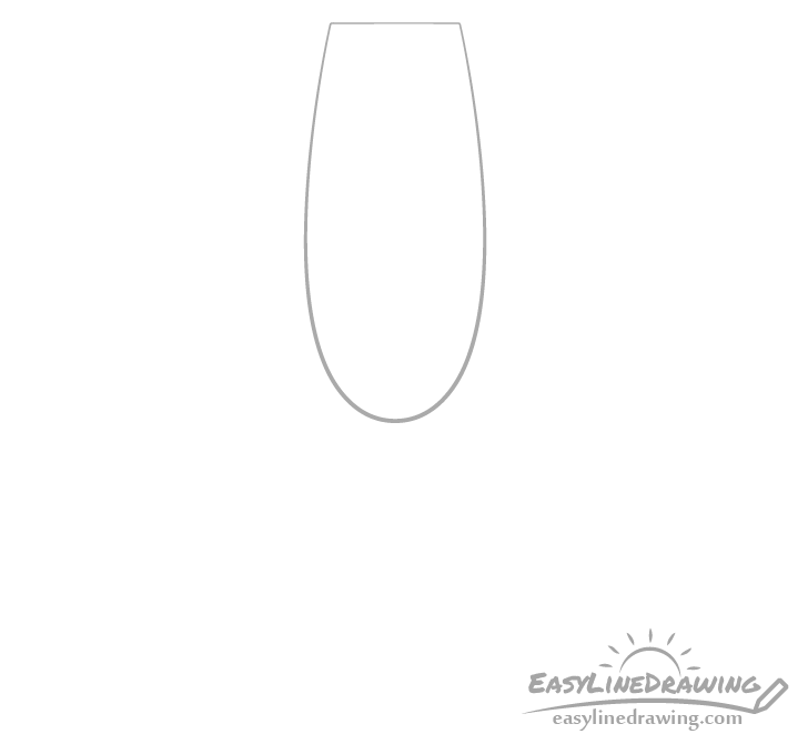 Champagne glass bowl drawing