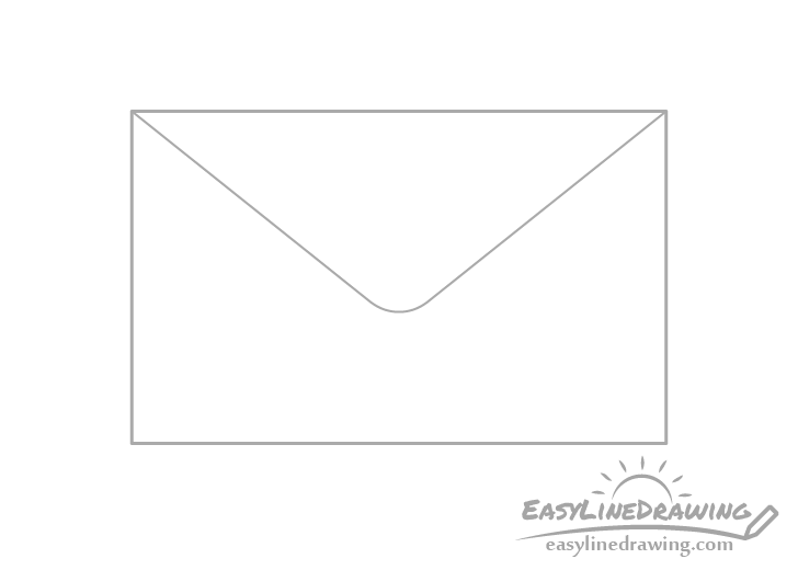 Envelope top flap drawing