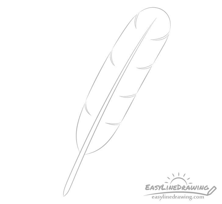 Feather splits drawing