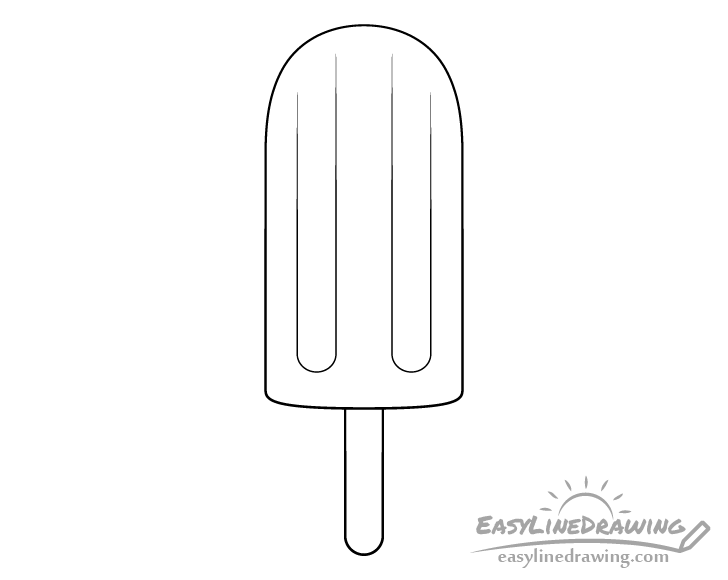 Ice pop line drawing