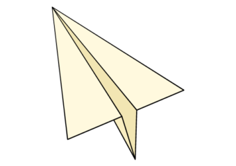 Paper airplane drawing tutorial